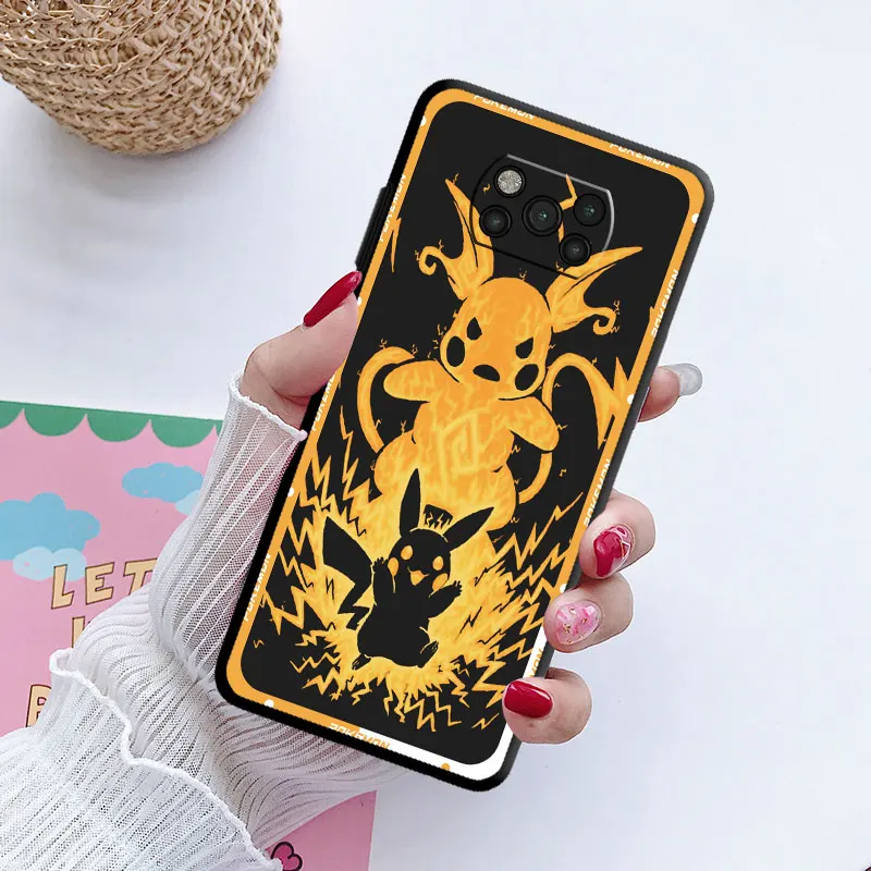 smartphone Cases For Xiaomi Mi Poco F5 X4Pro5G 11 Lite M5 9t X3 NFC 13 pro M3 12x 10 Silicone cover Anime Cute Eevee Charizard