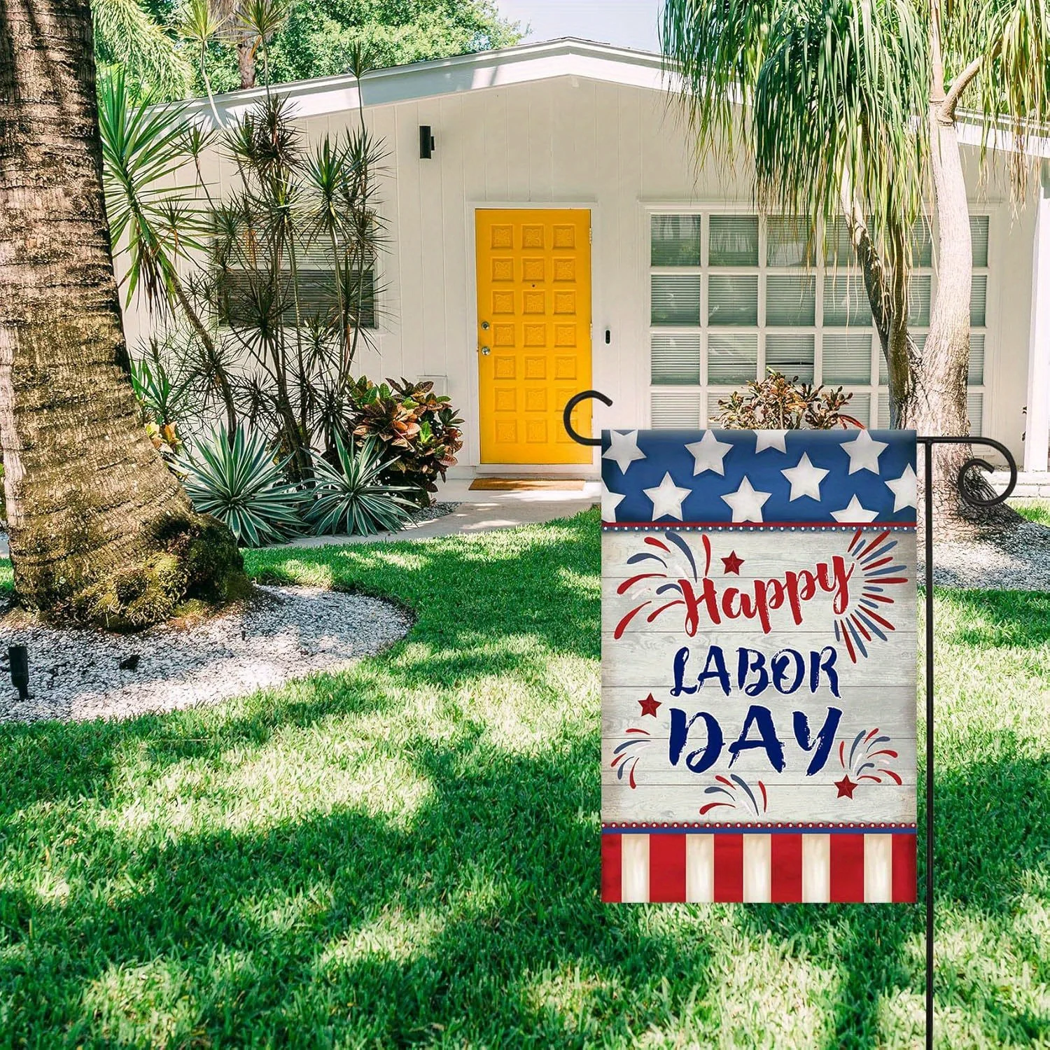 Patriotic Labor Day Garden Flag 3