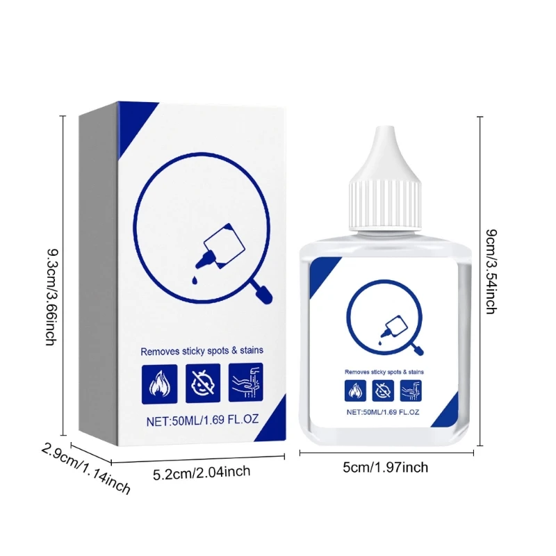 Adhesivos para automóviles, agente limpiador pegamentos, eliminación segura, herramienta limpiadora multiusos 50ml