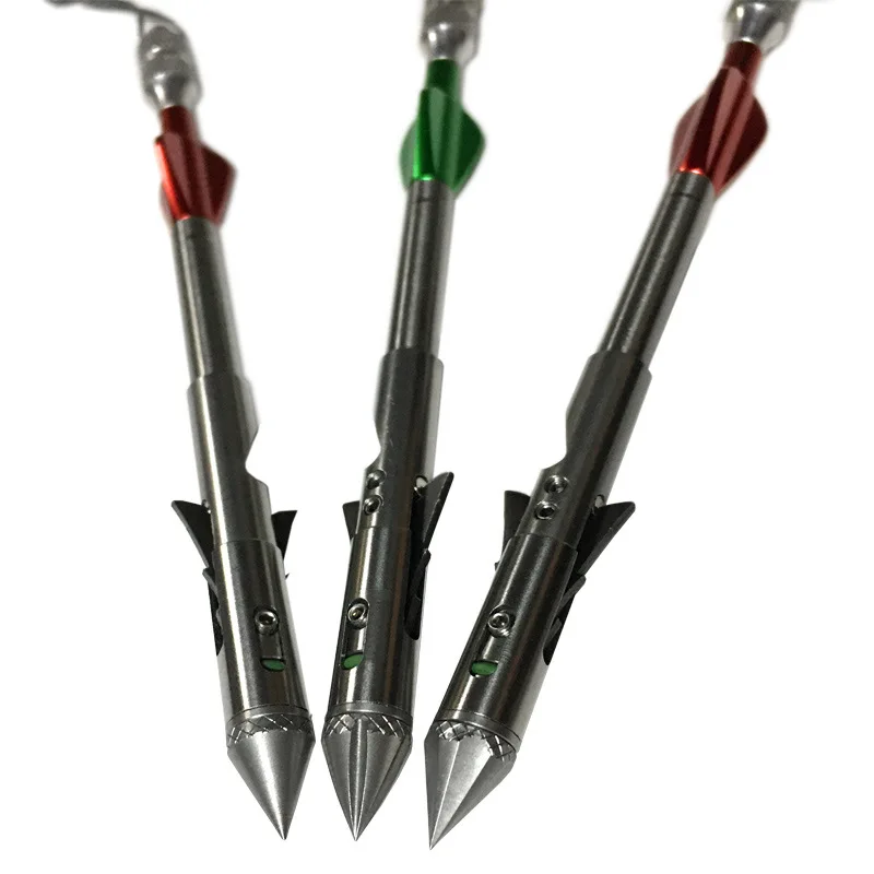 5/10PCS Deepwater Stainless Steel Strong Broadhead Arrow Slingshot Catapult Hunting Shooting Fishing Darts with 3pcs Darts Head