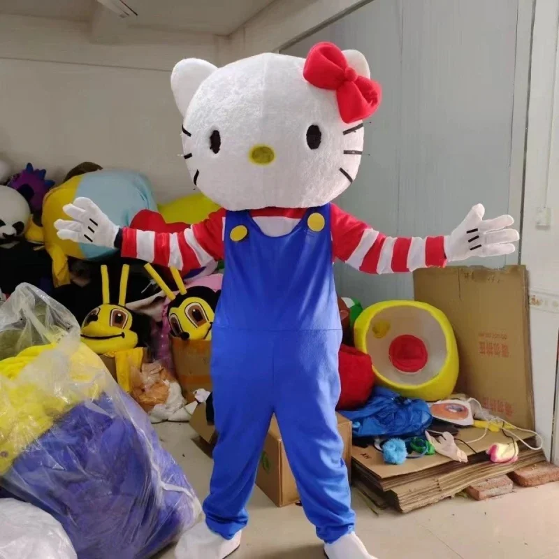 Disney MINISO Cute Hello Kitty Mascot Costume Pink Cat Mascot Costume Advertising Ceremony Fancy Dress Party Animal Carnival
