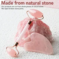 Set de Rodillo de Cuarzo Rosa y Gua Sha - 2.03 € Set de Rodillo de Cuarzo Rosa y Gua Sha