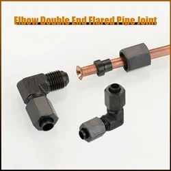 Hydraulic Carbon Steel Double Flaring Right Angle Pressure Oil Pipe Joint Metric Thread Connection Fittings Transition joint