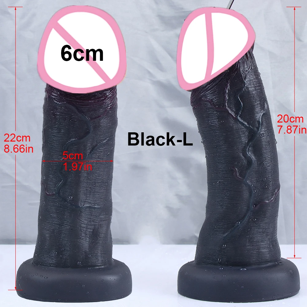 Realistic Dildos Dark Big Glans Soft Penis Dick Adults Vagina Anal Sex Toys Cock Suction Cup Faloimetaor Sexyshop For Women Man