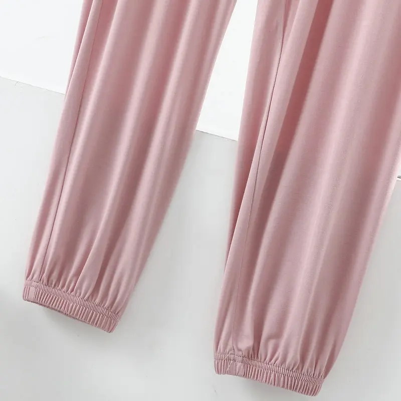 بالإضافة إلى حجم السراويل النسائية عارضة مع جيوب عالية الخصر مشروط اليوغا السراويل مدبب الكاحل فضفاضة تناسب #5