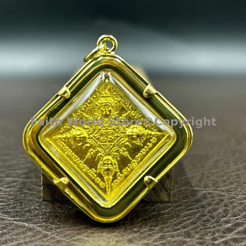 

2024 Thailand Amulet famous Phra Phrom buddha Four-Face Buddmst ldol God diamond talisman Recruit money Bless safety expel demon