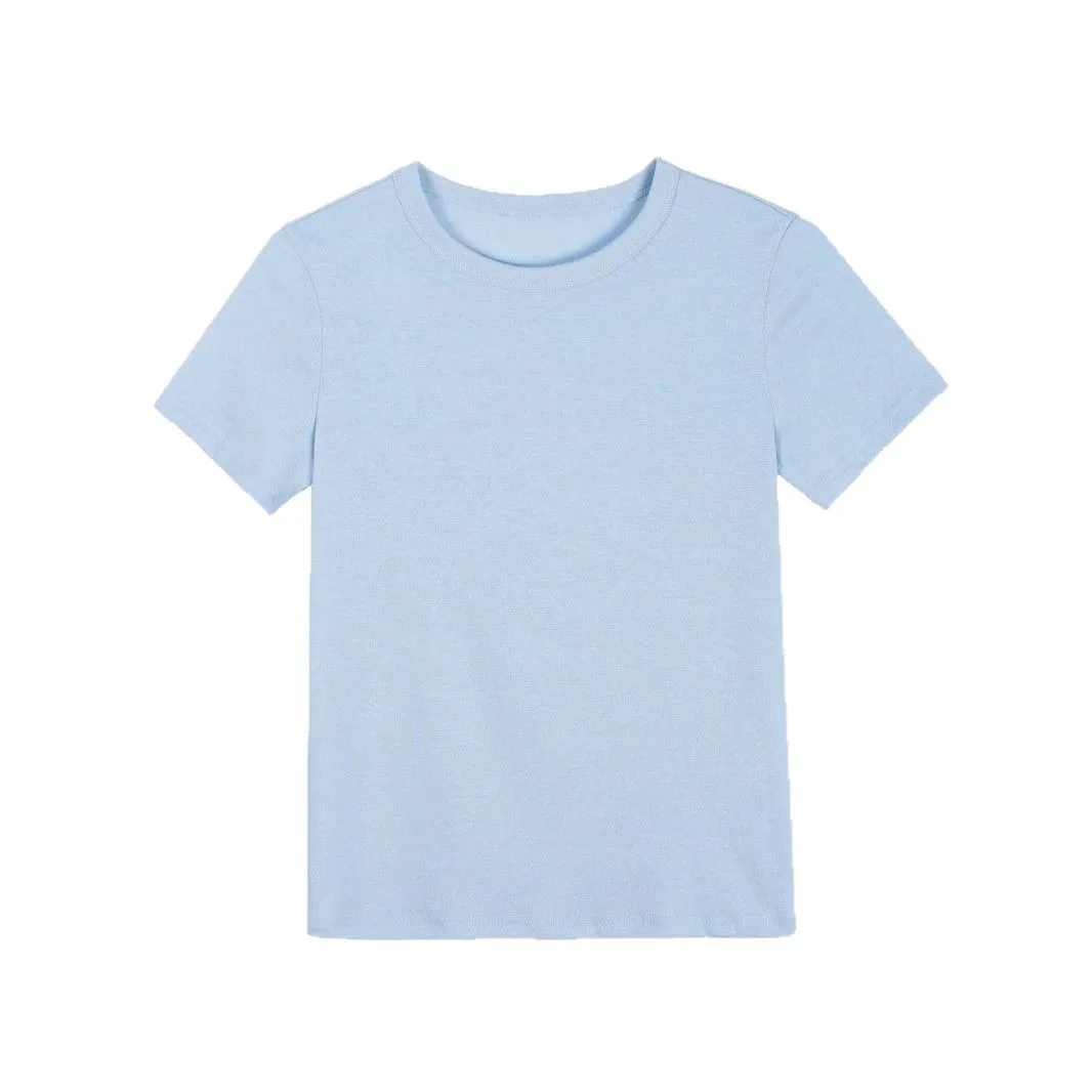

Lyocell Linen T Shirt Short Sleeve Essential Tees Light Weight Crew Neck Tops