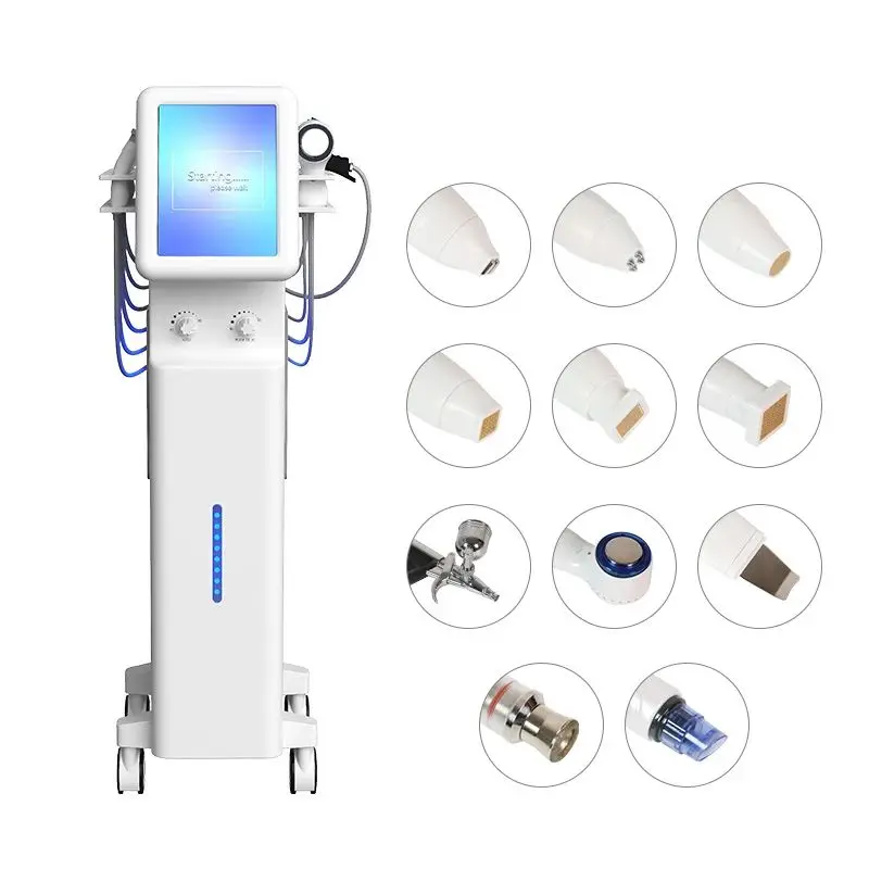 

Update 11 In 1 Face Cleaning Hydrodermabrasion Equipment Fractional Pore Removal Skin Tightening Water Peeling Salon Spa Machine