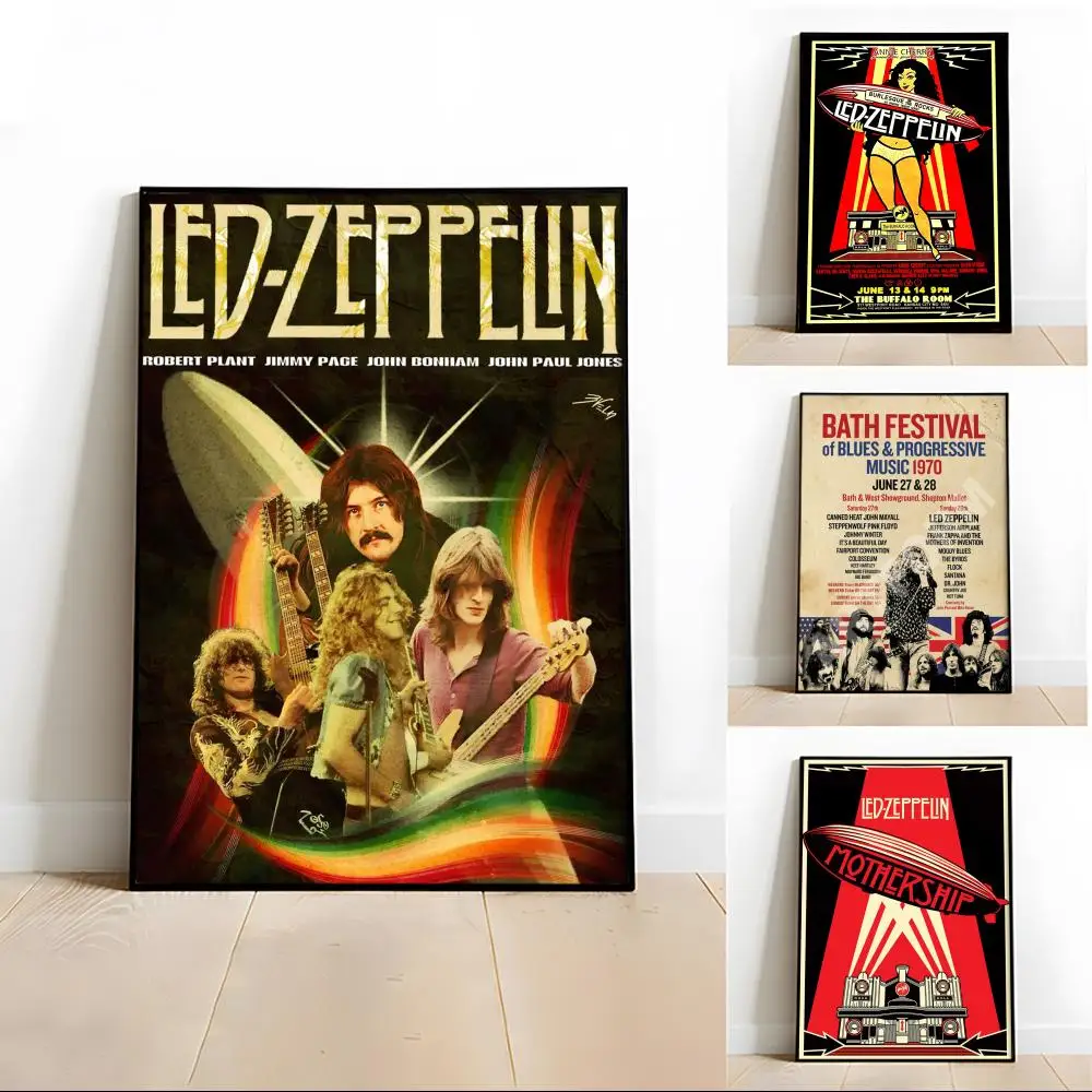 

Легендарный рок-постер Led Zeppelin: картина-калиграфия, безрамный холст, HD-печать, современный эстетичный декор для дома, подарок