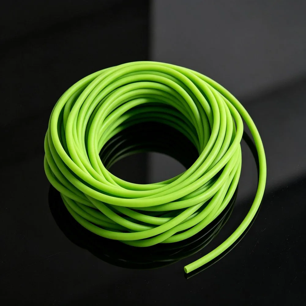1/2/3M Bright Green Natural Latex Rubber Strips Dia 6mm High Elastic Antifreeze Medical & Fitness & DIY Catapult Tension Rope