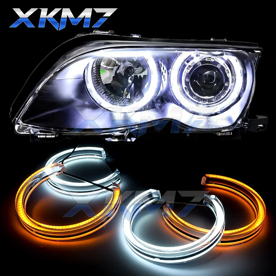 LED Angel Eyes do BMW E46 E36 Coupe E38 E39 Sedan kombi kabriolet ksenon halogenowy reflektor Retrofit Halo DRL ledy do samochodu, LED Światła,