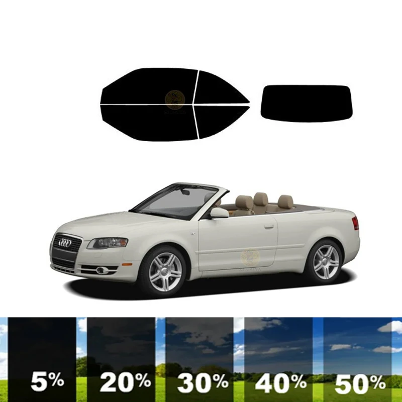 

precut Removable Window Tint Film For Car 100% UVR 5%-35%VLT Heat Insulation Carbon ﻿For AUDI A4 2 DR CONVERTIBLE 2003-2009