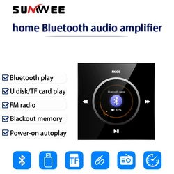 Mini Home Music Player Bluetooth Background Music Control System Audio Panel Built-In Wall Amplifier