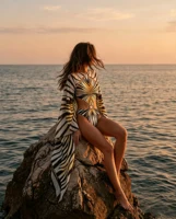 Long Sleeve One Piece Swimsuit Women Swimwear Bodysuit Monokini High Leg Swim Suit Cutout Bathing Suit Beachwear 3
