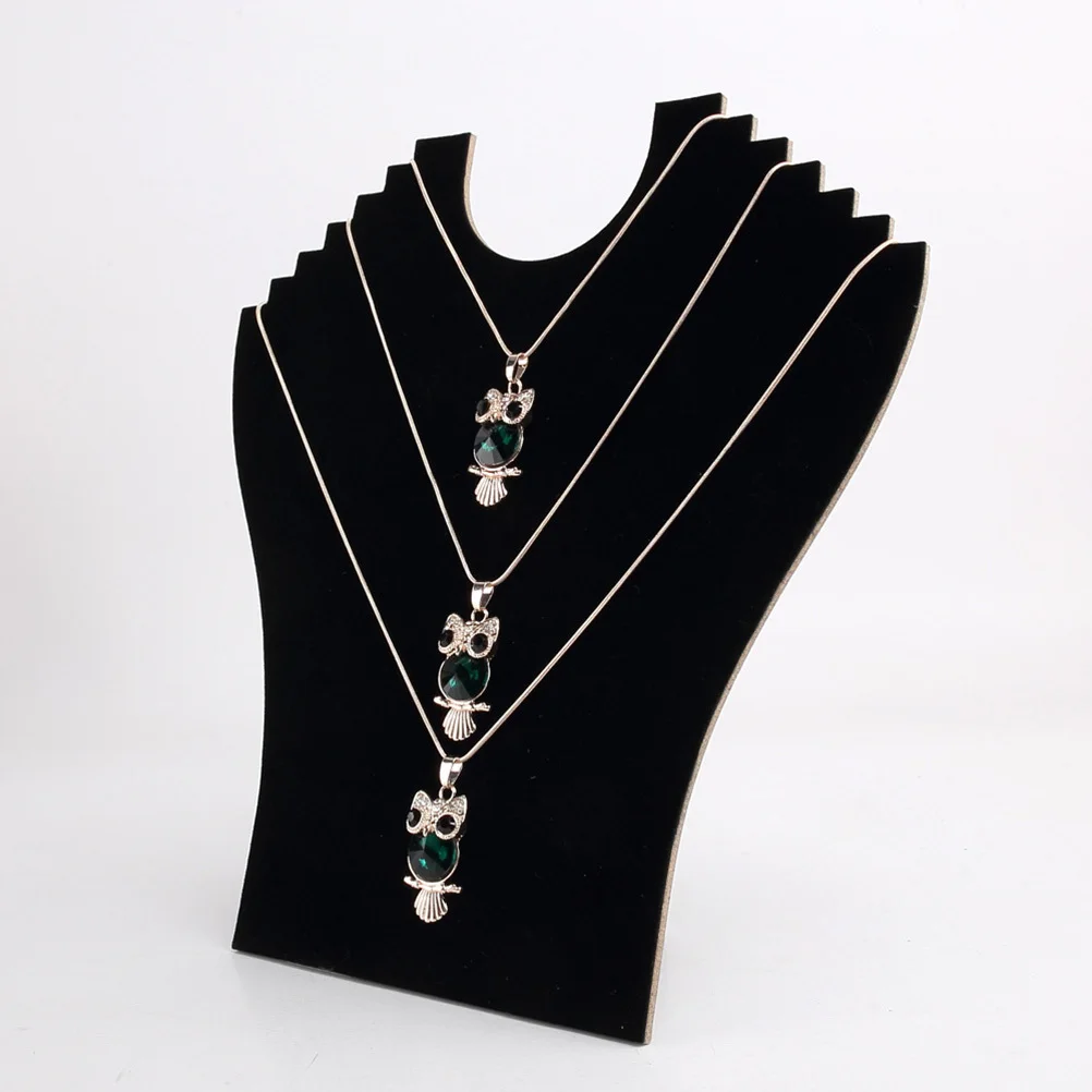 

Necklace Display Board Black Fabric Jewelry Organizer Storage Holder For Chains Bracelets Pendants Display Board