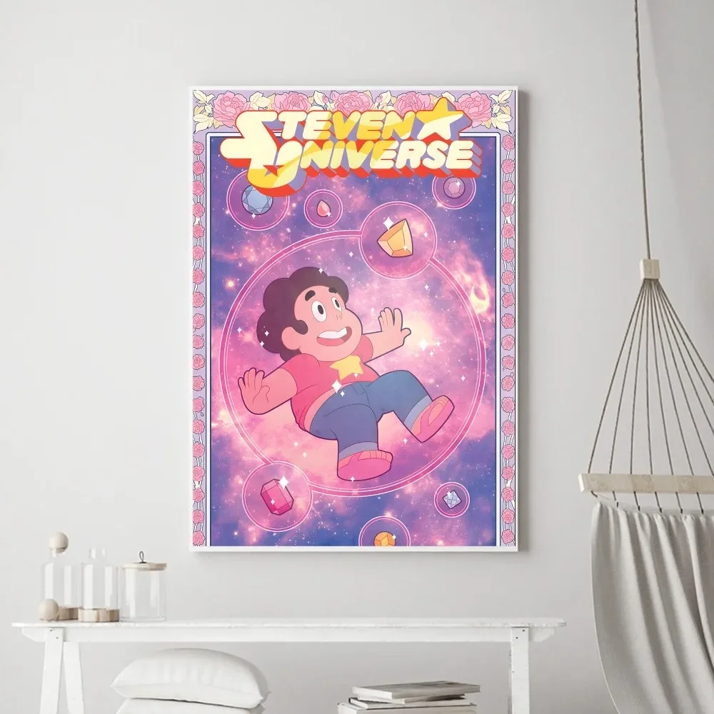 Anime S-Steven Universe Poster Vintage Poster Prints Art Home Painting Bathroom Kitchen Bar Accessories Wall Sticker Small Size