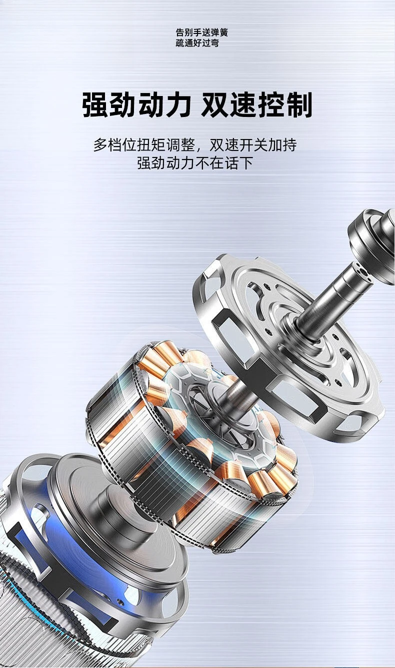 25V 16.8V 12V Professional Pipe Dredge Machine Electric Drill Sewer Dredger Toilet Drain Clogging Cleaning Tool