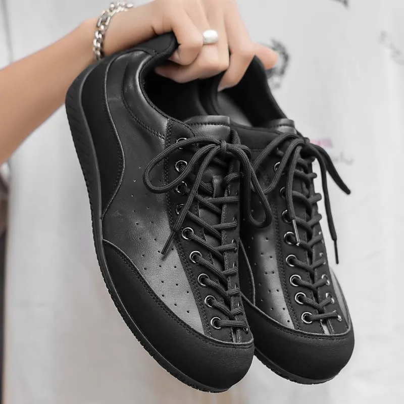 Unisex Barefoot Wide Toe Shoes Women Men Artificial Leather Minimalist Sneakers Zero Drop Outdoor Lace-Up Slip on Walking Shoes