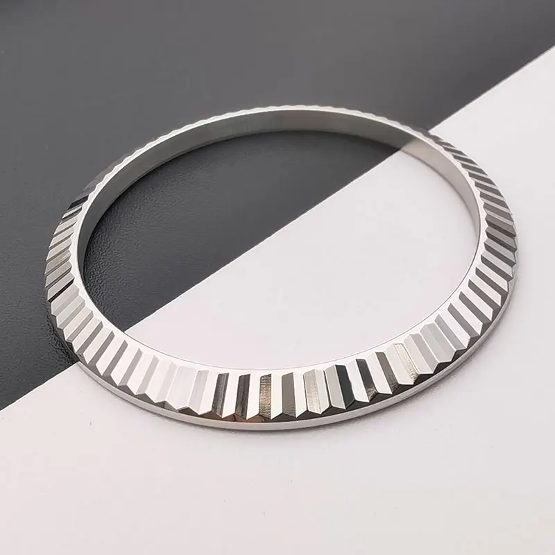 Top Quality White Gold Plated Watch Bezel For RLX 41mm Datejust 126334 126300 Watches, Watch Accessories