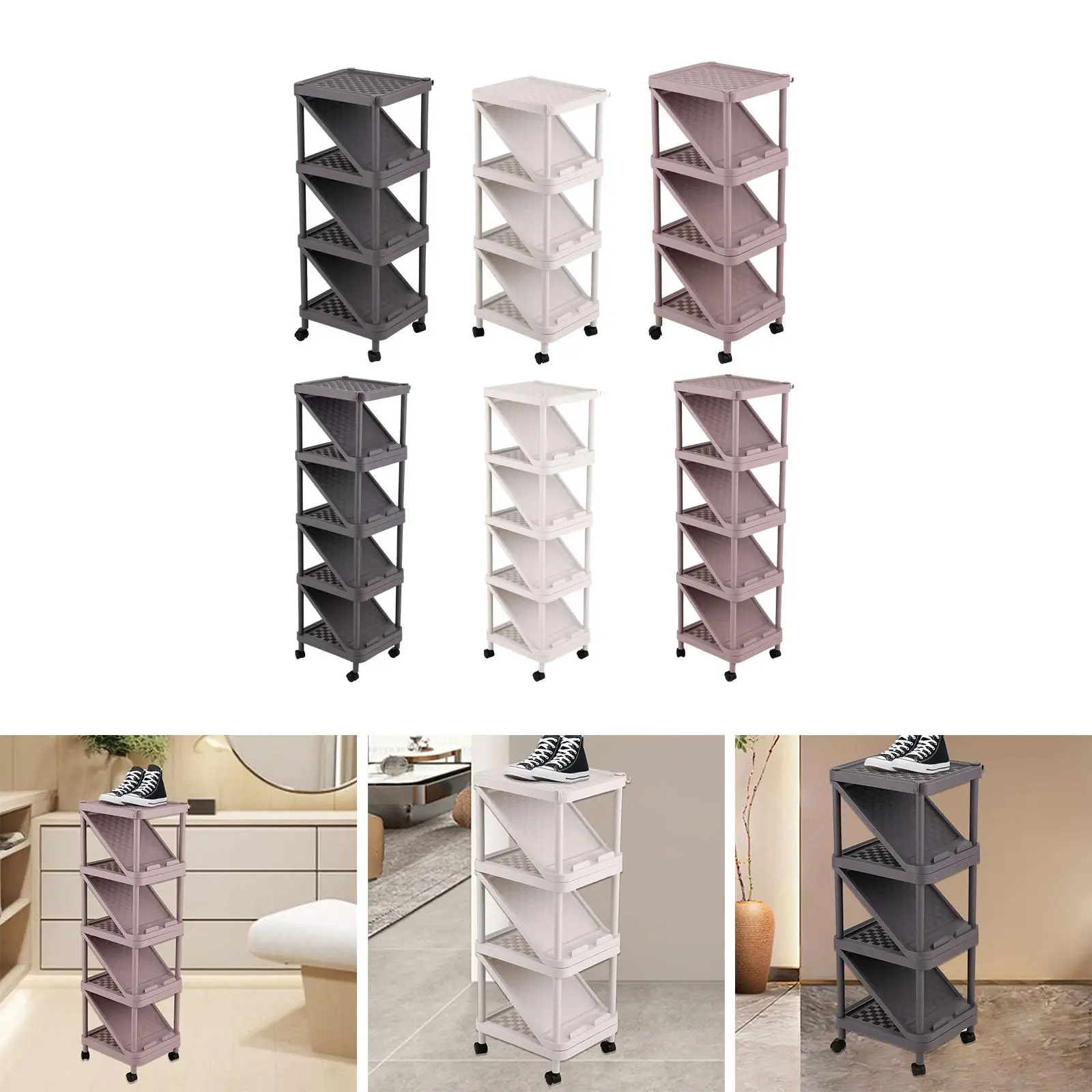 Shoe Cabinet 7 Layers Easy Assembly Shoe Hanger for Closet Entryway Corridor