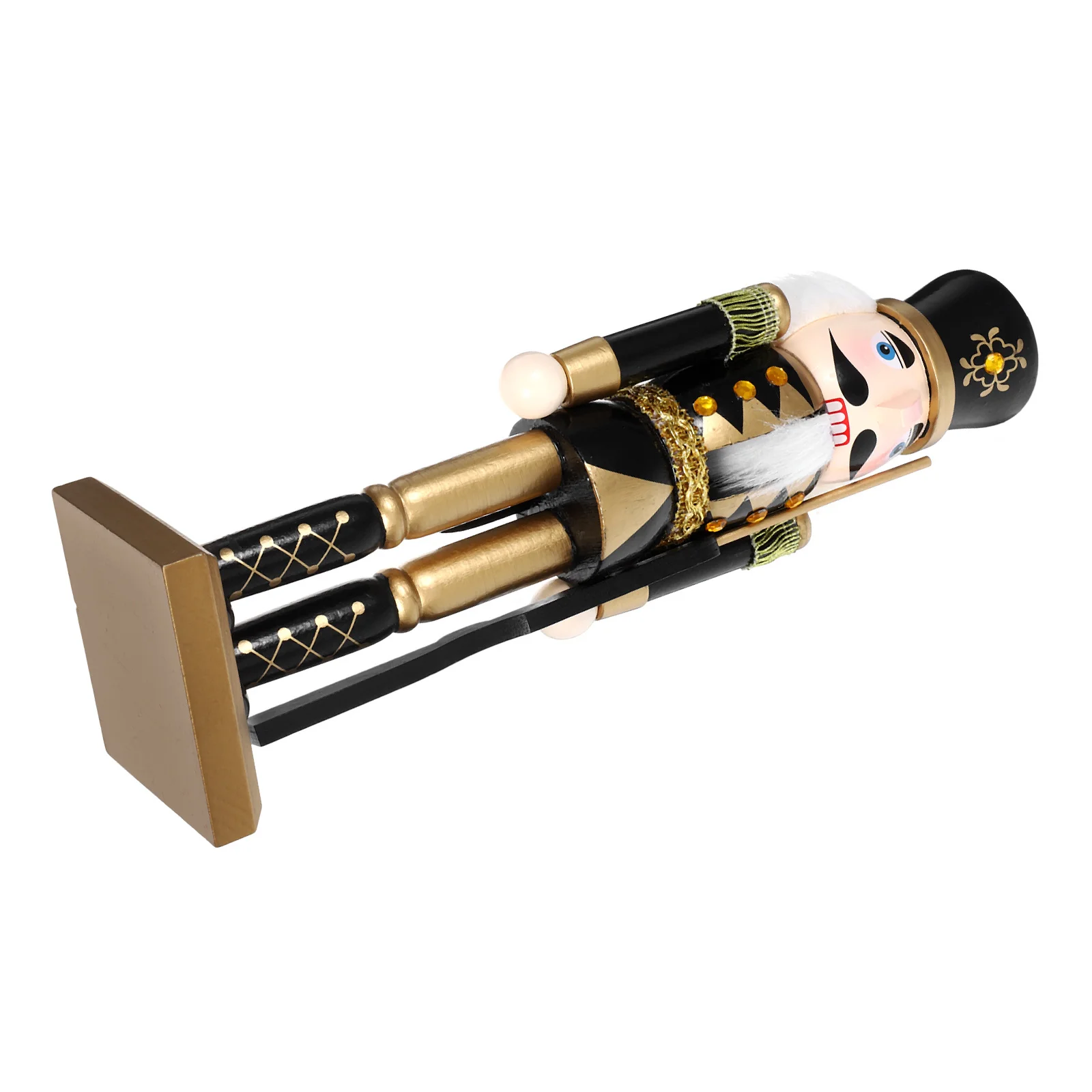 

1pc Wooden Nutcracker Figure Christmas Decor Small Nutcracker Ornaments Desktop Xmas Decorations Holiday Home Decoration Gift