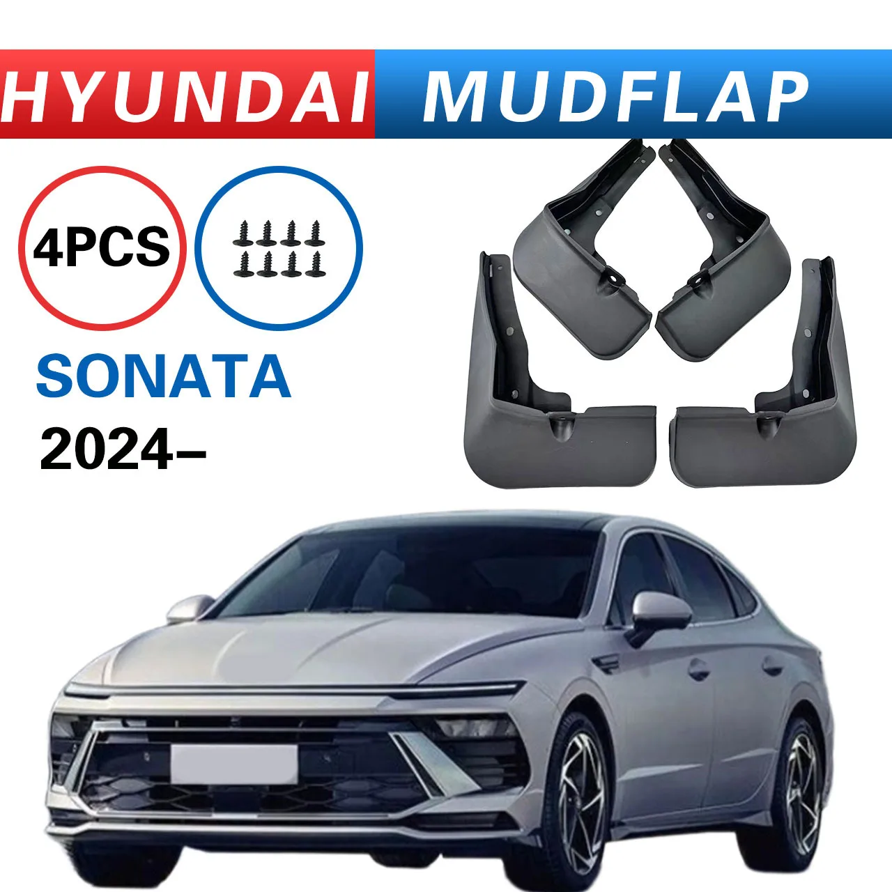 

For HYUNDAI 24 Sonata mudguard car accessories modification parts,Splash proof mudguard, front and rear wheel fender