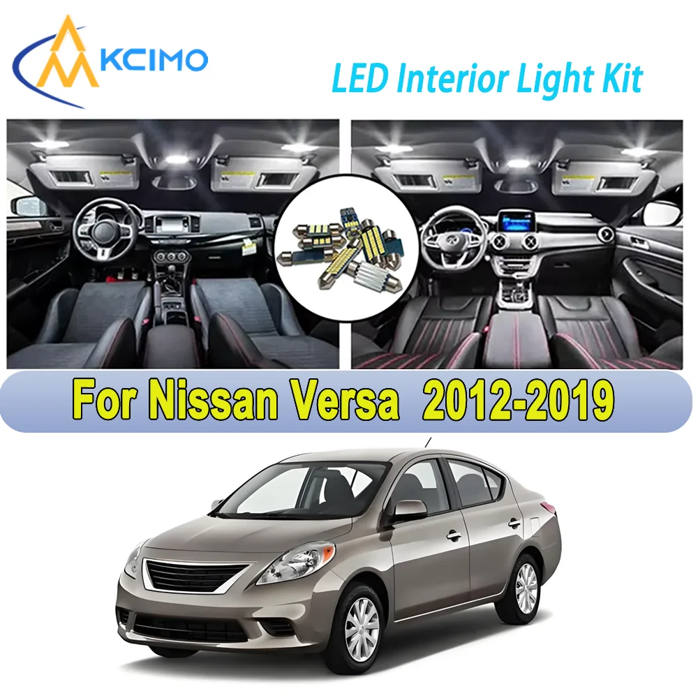 

New Light Bulb For Nissan Versa (2012-2019) Premium Bright LED Interior Dome Map Trunk Light Kit Car Led Lamps Canbus Car LED