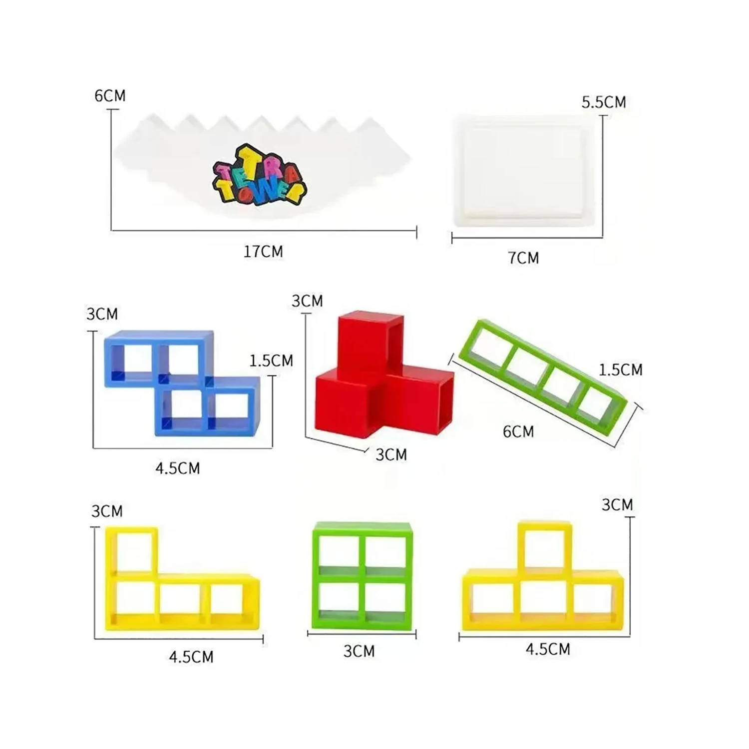 Bloques de apilamiento, juego de equilibrio de Torre Tetra, bloques de construcción apilables, ensamblaje de tablero de rompecabezas, juguetes educativos para niños