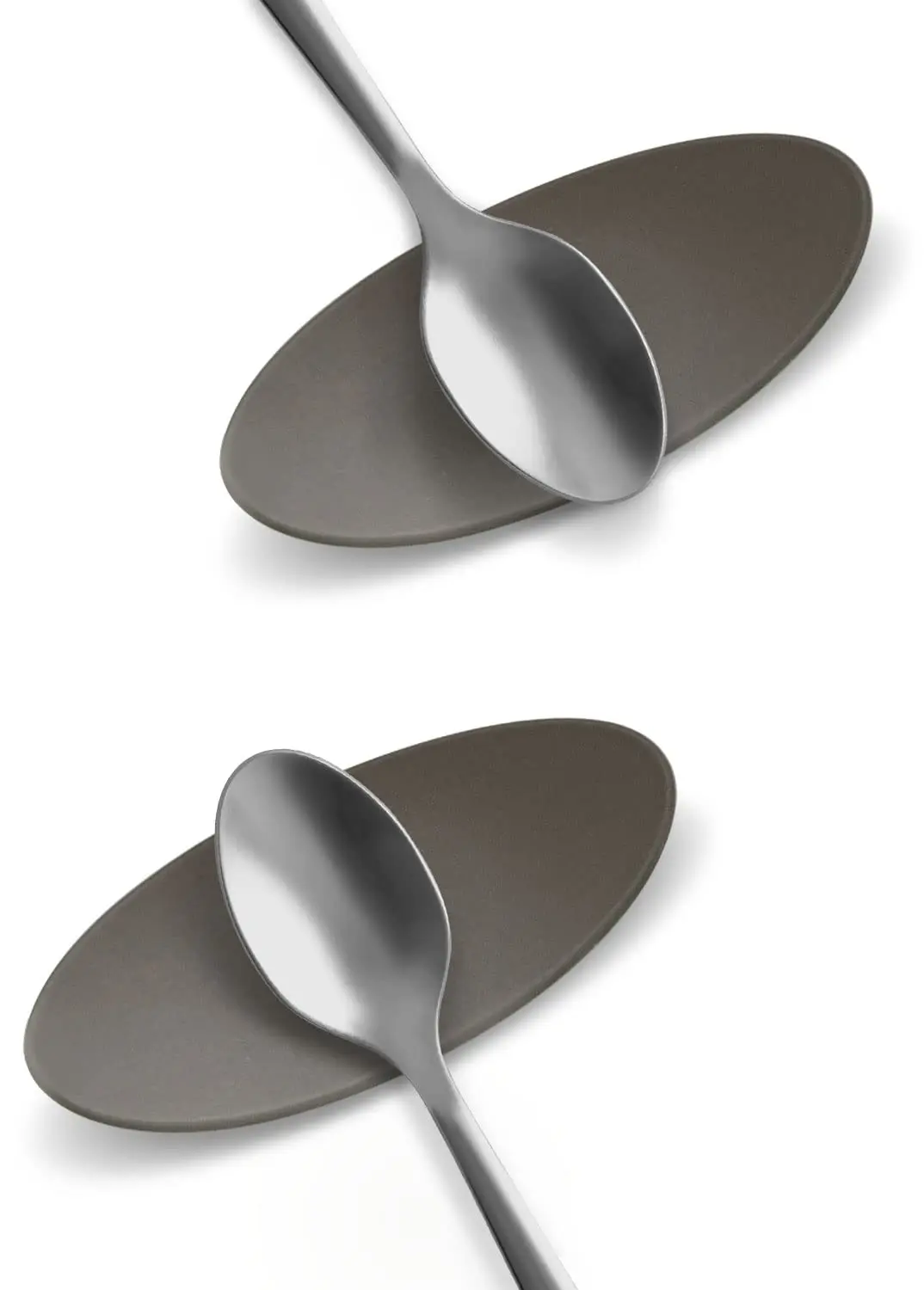 

Small Silicone Coffee Spoon Rest 2 pcs (0.2" x 1.6" x 3.74"), Spoon Holder Flexible almond-Shaped for Next to Coffee Maker - Kit