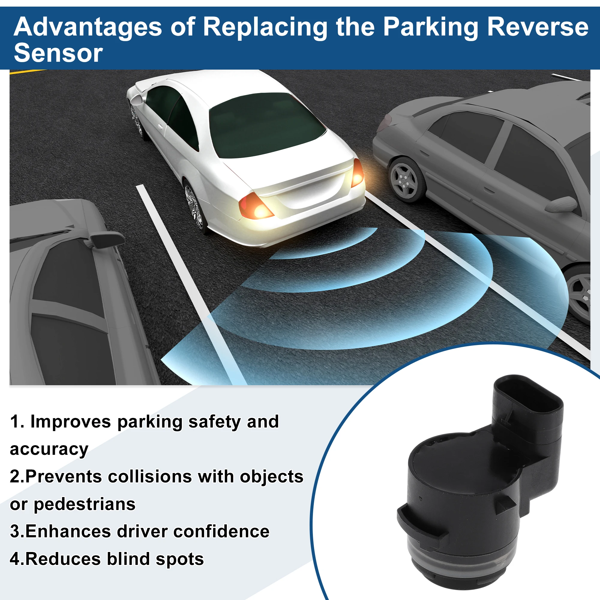 مستشعر ركن السيارة الاحتياطي العكسي UXCELL لسيارة Volkswagen Jetta Mk5 1.6 FSI