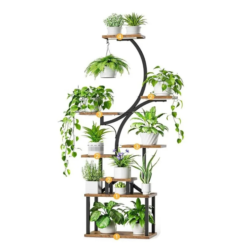 

Living room pastoral floor-to-ceiling wrought iron flower pot rack