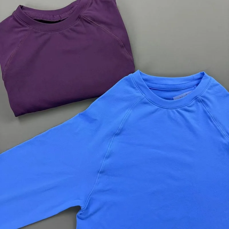 Damen Gym Top Nahtloses Defy Langarm-Oberteil Rundhals Yoga Workout Kleidung Slim Fit Laufbluse Sport Fitness Shirt – Detail 7
