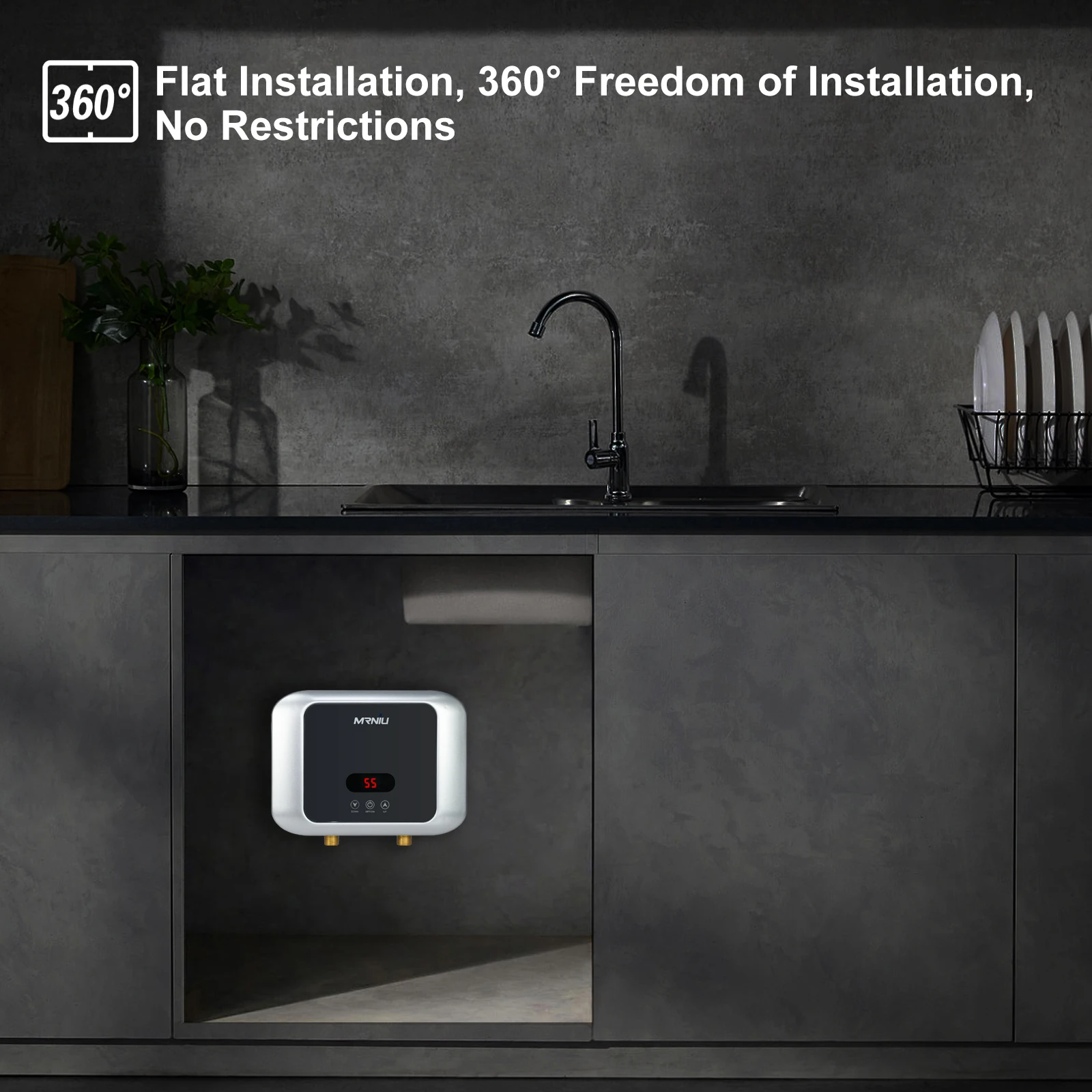 

Электрический проточный водонагреватель 220 В/110 В, 3500 Вт/5500 Вт, настенные обогреватели для ванной комнаты, душа, дома, кухни под раковиной