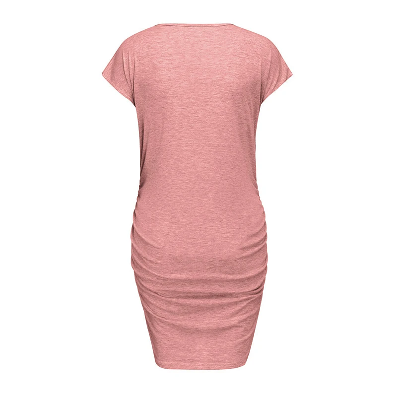Süßes Umstandskleid, lockeres Freizeitkleid, Damen-Umstandskleidung, Übergröße, schwangere Frau, Umstandskleid – Detail 16