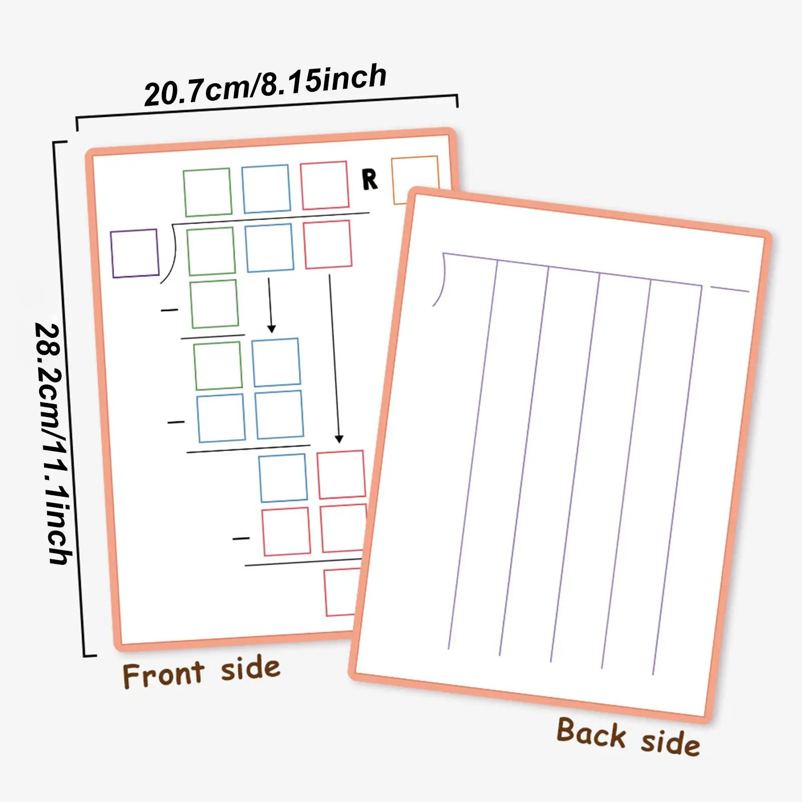 

10Pcs Dry Erase Division White Boards Long Division Lapboards for Teacher