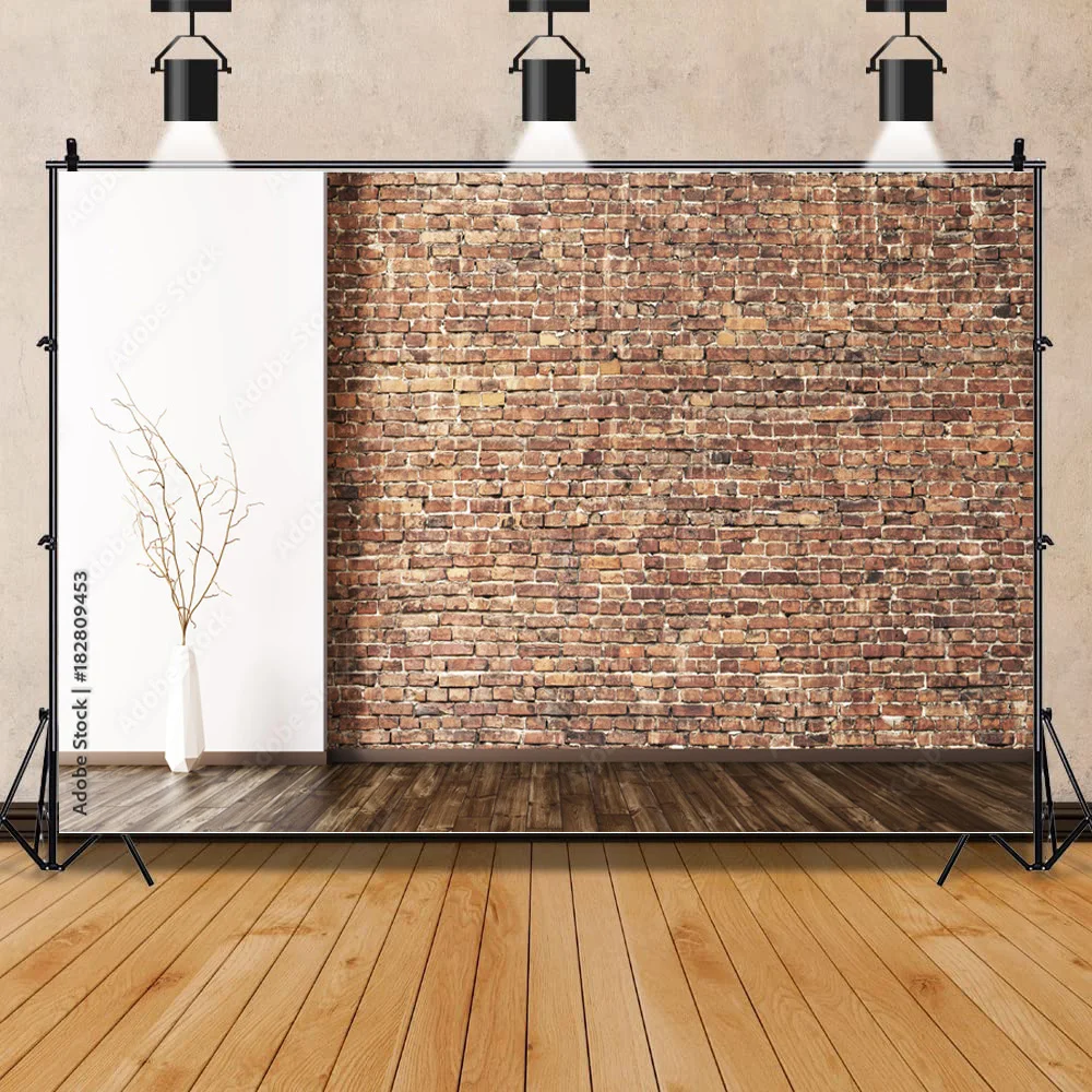 Texture Of a Perfect Black Brick Wall Cracks And Defects Photography Background Photo Studio Backdrops Prop QZ-07