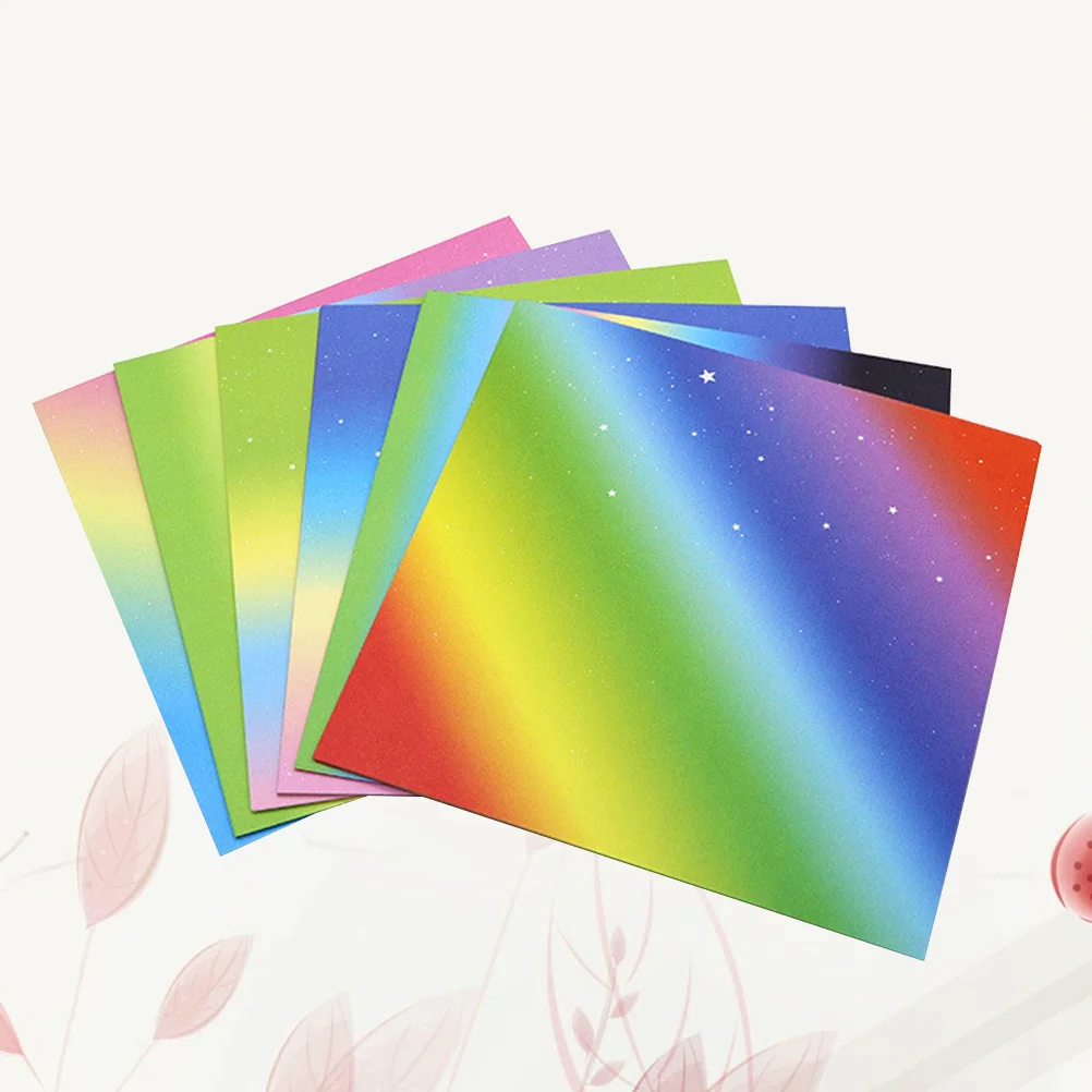 174 Stück Regenbogen-Origami-Papier, bunt, doppelseitig, kreatives DIY-Bastelmaterial, Farbverlauf, quadratische Form für Kunstprojekte