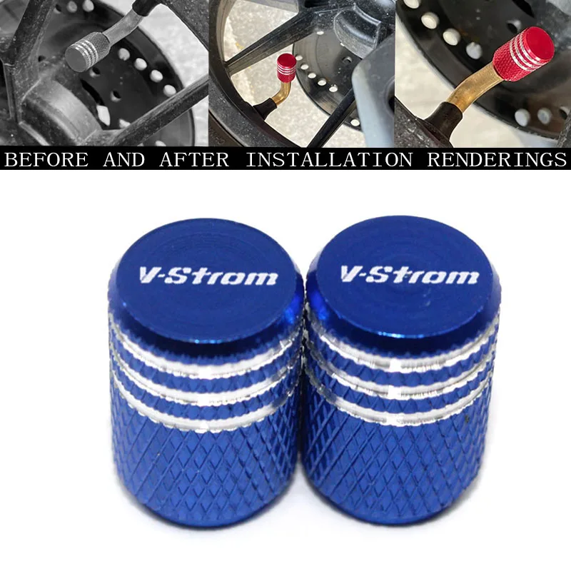 For VSTROM DL250 DL650 V-Strom DL1000 DL 650/XT 1000/XT Motorcycle CNC Accessorie Wheel Tire Valve Stem Caps Airtight Covers