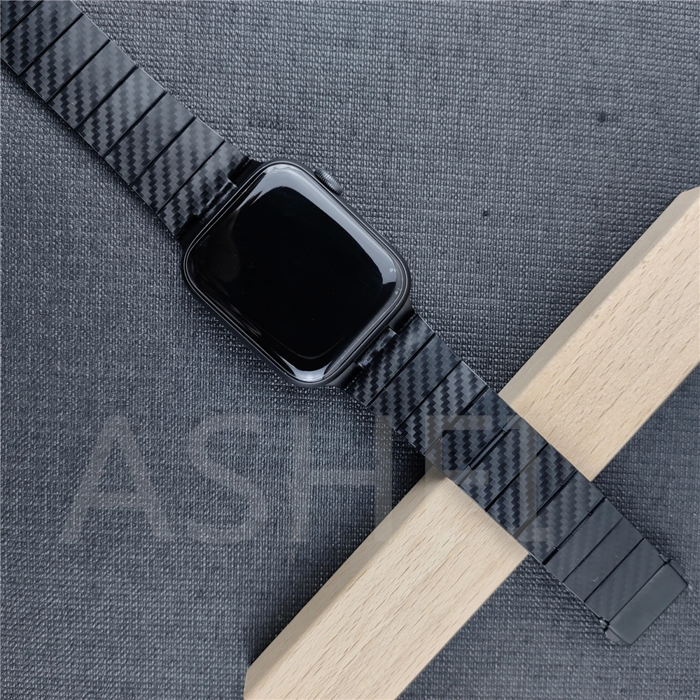 Carbon Fiber Pattern Band for Apple Watch Bands Ultra 2 45mm 44mm 42mm 41mm 40 49mm Lightweight Bracelet Strap iWatch 9 8 7 6 SE