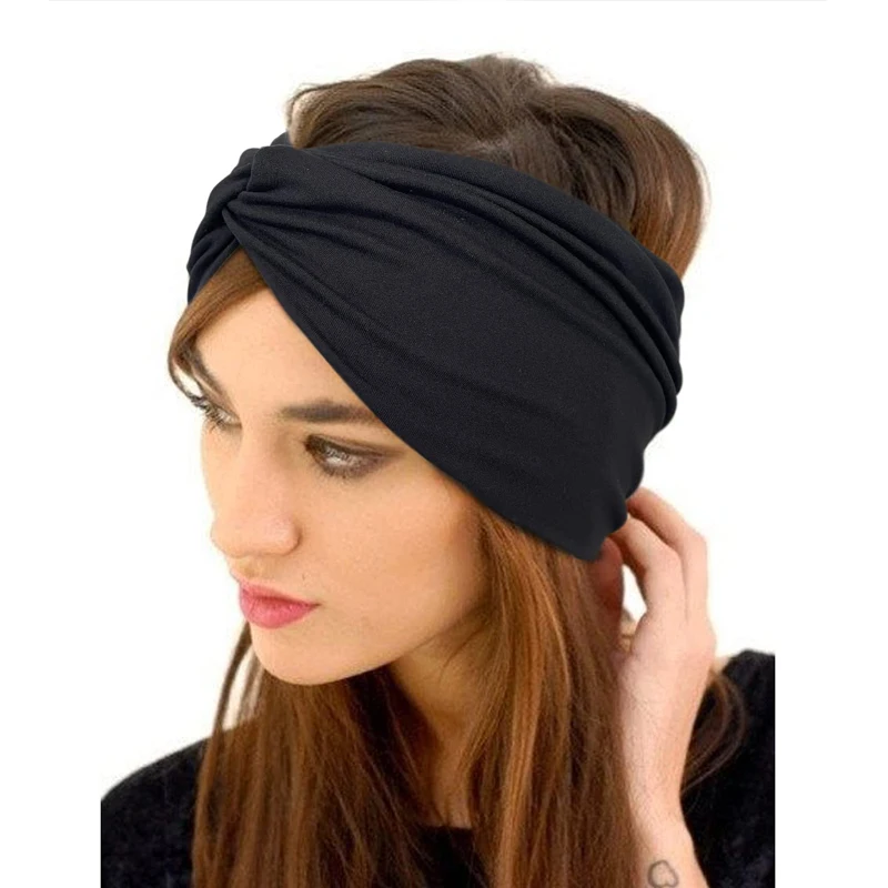 Bohemian European and American Sports Headband Women\'s Wide Yoga Elastic  Running   Hair Accessories Headw