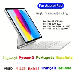 Backlight Magic Keyboard Cover For iPad Pro 11 12.9 For iPad 10 10th Air 4 5 4th 5th Generation 10.9 Magnetic Wireless Keyboard