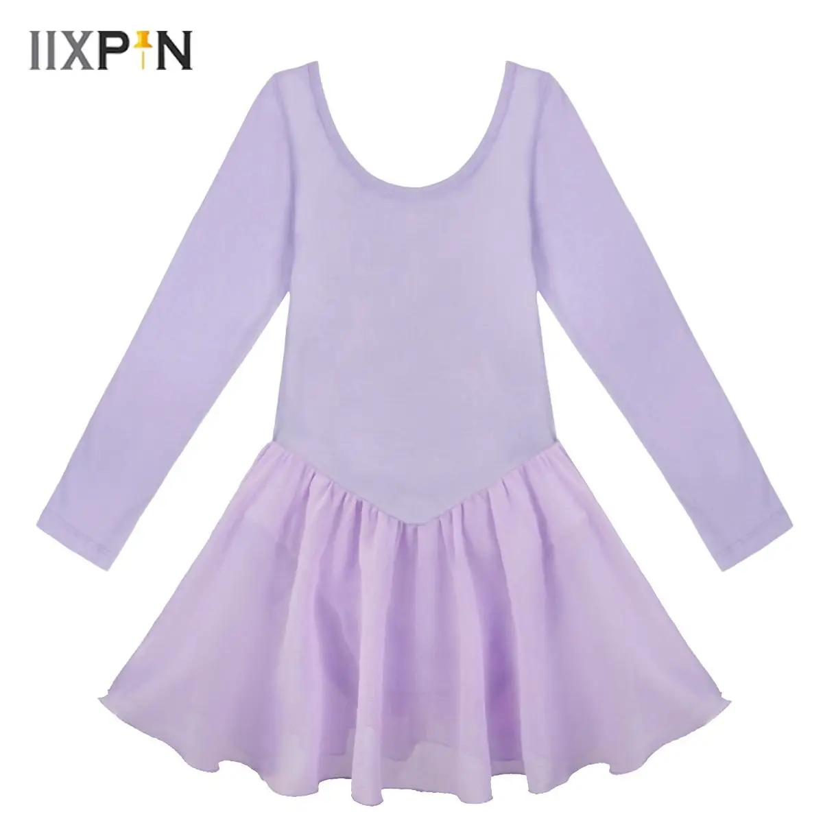 

Kid Girls Long Sleeve Tutu Ballet Dance Dress Gymnastics Leotard Dancing Clothes Stage Performance Dancewear Ballerina Costumes