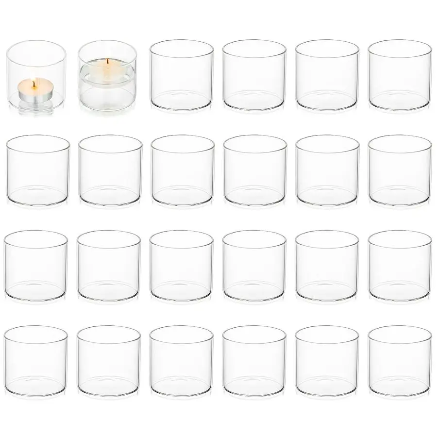 

Tea Light Holders Bulk Clear Glass Tealight Candle Holder for Floating Candle as Candlelit Dinner Wedding Party Events Birthday