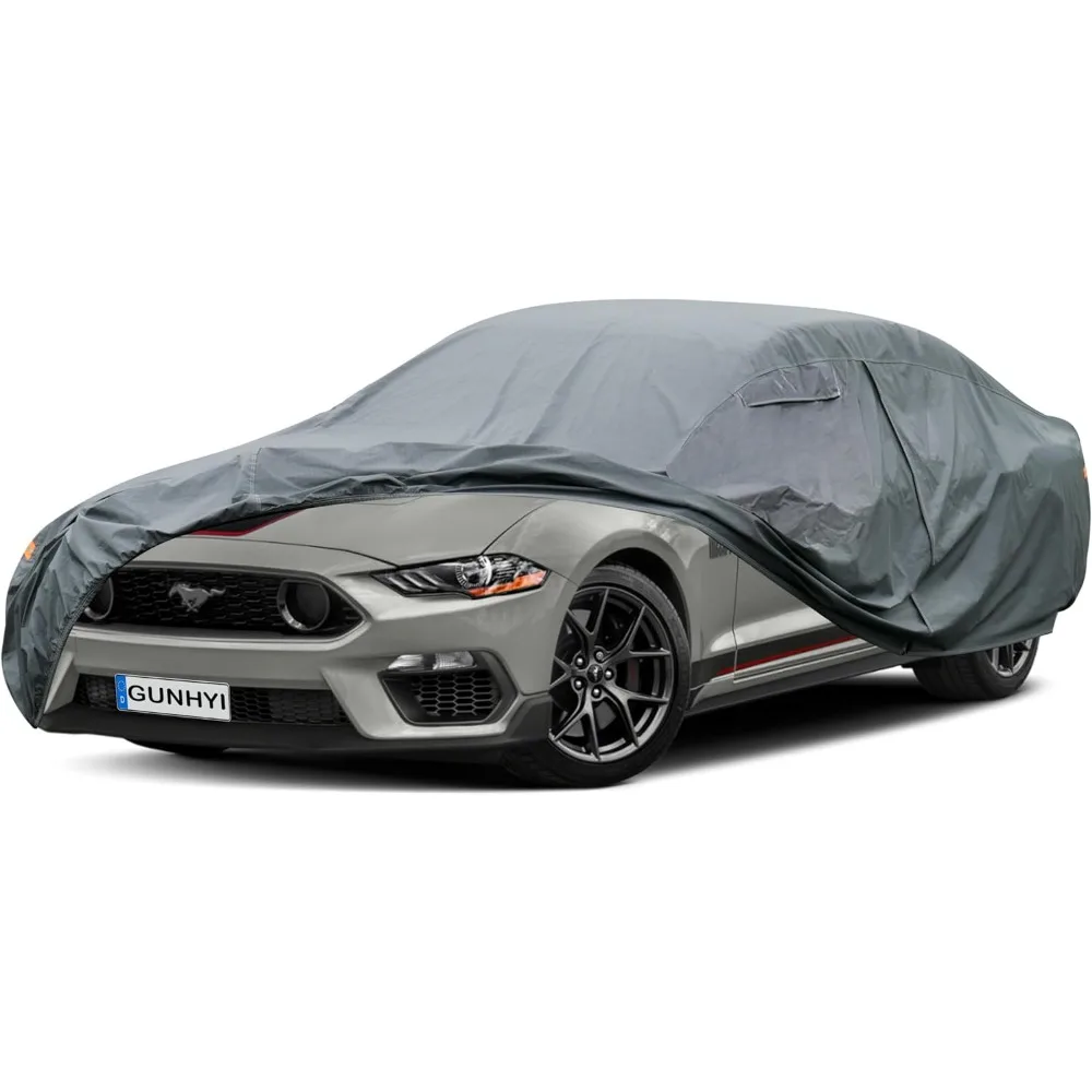 

16-Layer Waterproof All-Weather Car Cover, Heavy Duty Universal Fit for Coupe Models - Mustang, Camaro, A4, 5 Series