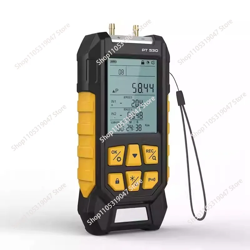 PT530 Digital Manometer Gauge 5V English Language Battery Tester Measures Positive Negative 100-300 Kpa Ga s Pressure