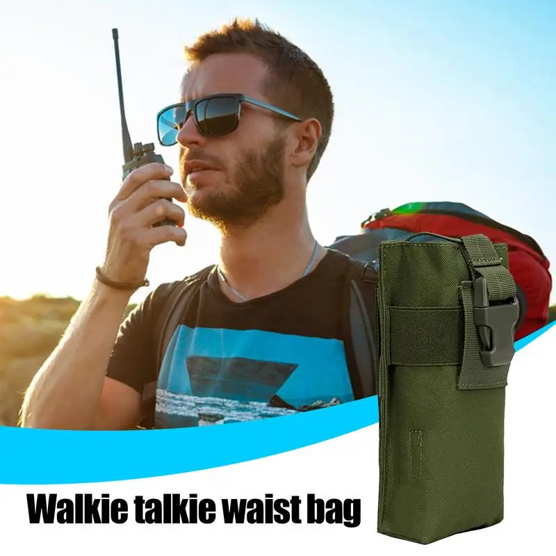 Water Bottle Pouch Water Bottle Bag Carrier Holder Bag Multifunctional Walkie Talkie Waist Bag Radio Holder Duty Belt Pouch For