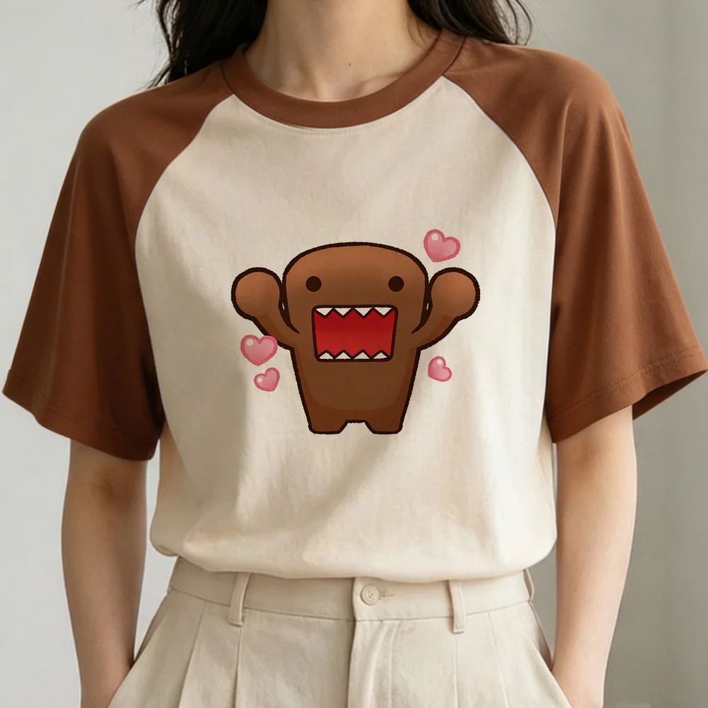 Camiseta Domo con estampado de meme para adolescentes, camiseta estética dollette para fiesta de verano, ropa de calle alternativa y2k barata con estampado de anime