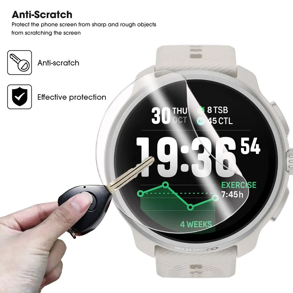 1-3 قطعة فيلم هيدروجيل لينة ل Suunto Race 2 ساعة ذكية واضح HD واقي للشاشة طبقة رقيقة واقية ل Suunto Race 2 اكسسوارات