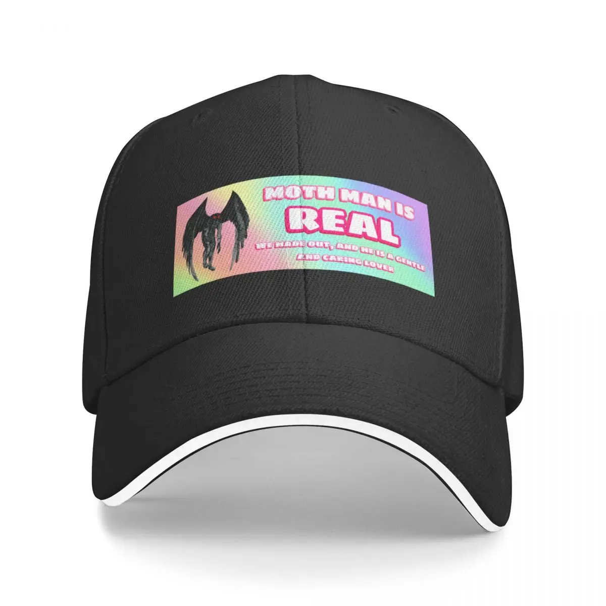 moth man is REAL we made out and he is a gentle and caring lover Baseball Cap Sunscreen Golf Wear western Hat Men Hats Women's