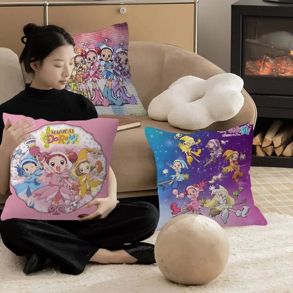 Anime Magical DoReMi Pillow Anime Pillow Sofa Bed Head Pillow Cover Cushion Cover 45x45 cm Fashion